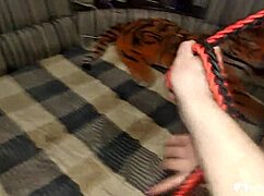 She gets cum while fucked hard.