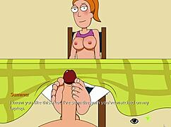 rick and morty get summer footjob on way back home