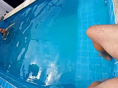 My Stepsister Surprised By Hard Dick In Pool