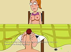 rick and morty get summer footjob on way back home