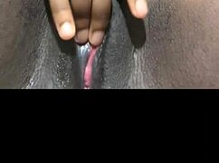 black wet pussy solo masturbation