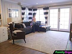 i watch my housewife join her partner and stepdaughter after cooking