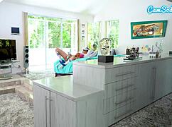 Sexy College Teen 18+ Caught Masturbating Gets Fucked By Step Brother