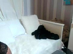 Maxine x touches her asian body after oiling up