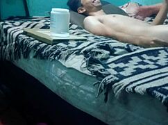 A medium pleasure massage for a skinny boy in intimate setting