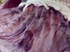 hairy mature upskirt flashing on the carriage 😏