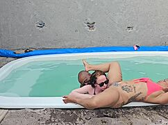 Ecstatic Pool Creampie With Two Hotties