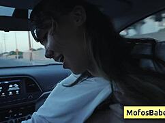 Sexy Asian Hottie Plays With Her Natural Big Boobs In The Car In Front Of Her Friend Tomie Tang Charles Dera