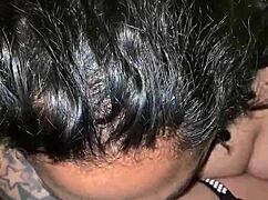 chubby bbw polishes my black metal chubby pole