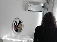 Big cock t r v fucks me with my thong on and barefoot busty and big ass latina brunette