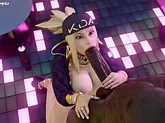 Akali Performs Deepthroat Blowjob with Intense Suction