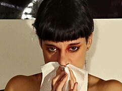 hungarian goth teen girls sneezing huge snot in hd pt1 🤧