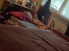 Horny Girlfriend's Hairy Pussy Fingered and Fucked