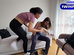 Watch these hot lesbian neighbors in action!