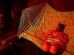 getting frisky in a tent, fingering her wet hole in a hammock...