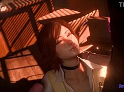 asuka kazama deepthroats in hot threesome