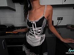 Husband cheats with sexy big ass cleaner