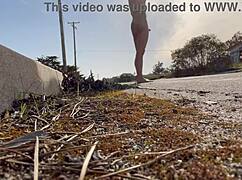 quick cum after getting seen naked by two people outdoors