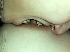 hot lesbian threesome with licking kissing sucking biting nipples.