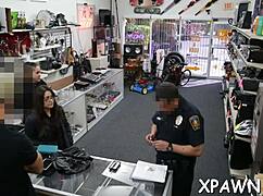 Darling that cant live without getting screwed is having sex in shop