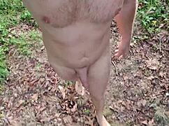 double size cum load outdoor jerkoff in the woods?