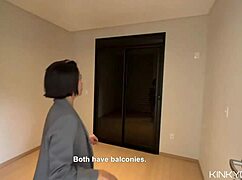 beautiful real estate agent closes the deal with her skills