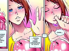 big tits in erotic audio with comic contrast