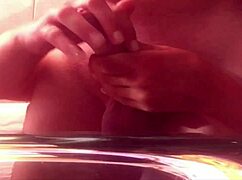 i give him a handjob from behind, two camera views