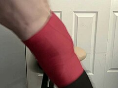want me grinding on this stool in black tights and red shorts?