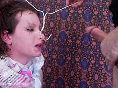 Paige Pierce Feels Intense Pain From Hanger Nose Piercing During Brutal Face Fucking Punishment