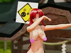 Naked girl dancing part 1, bouncing boobs in public.