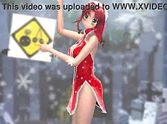 Naked girl dancing part 1, bouncing boobs in public.