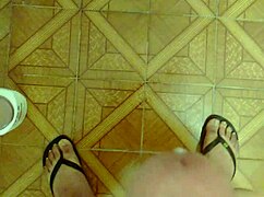 My beautiful cumshot lands perfectly on her cock