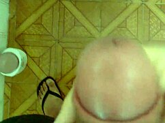 My beautiful cumshot lands perfectly on her cock