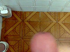 My beautiful cumshot lands perfectly on her cock