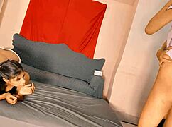 Young 18+ step sisters engage in unprotected ffm fucking without condoms in this homemade group scene