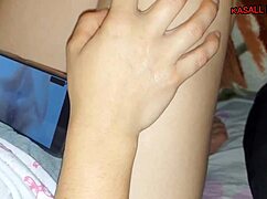 step-sister watches porn pussy wets masturbates begs fuck