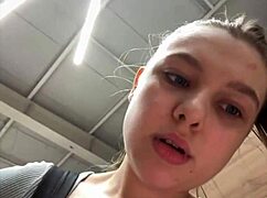 hey, she's masturbating so hard in the gym, you won't believe the intensity