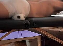 Groin Stretch In Tight Spandex Shorts