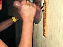 sucked big dick in glory hole 😏