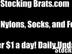 Do Sasha and Monica Lick and Tease in Stockings?