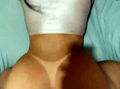 The hot Brazilian wife moans loudly on her lover's dick in this amateur sex video.