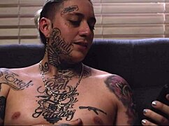 My stepsister catches me jerking off and grabs my cock