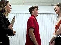 Doctor humanizes and sexualizes his step sis in the office