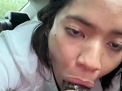 Sloppy blowjob before we get off and meet my friends - amateur couple - nysdel