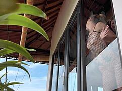 I recorded hot babe in fishnets