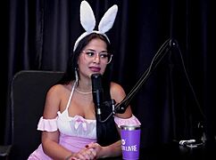 alice vasconcelos shows blowjob, tits, tasty pussy after spit talk