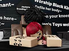 railing a nasty thick red head bitch in roblox