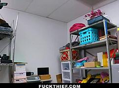 Guard Punishes Teen in Garage
