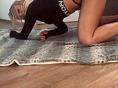 Hot College Girl Demonstrates Unique Yoga Positions